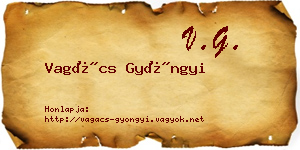 Vagács Gyöngyi névjegykártya